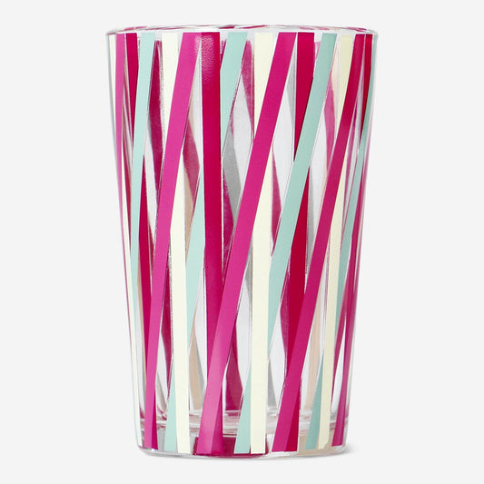 Striped drinking glass. 220 ml