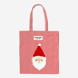 Striped Tote Bag with Santa's Face Textile Flying Tiger Copenhagen 