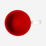 Stripy mug with red colour inside - 300 ml Kitchen Flying Tiger Copenhagen 