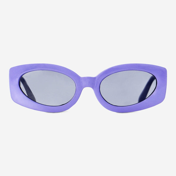 Purple Oval Sunglasses with UV 400 Protection – Stylish Eyewear – Flying Tiger Copenhagen