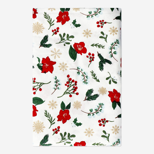 Nappe avec fleurs de Noël