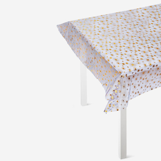 Tablecloth with gold fireworks - 225 cm