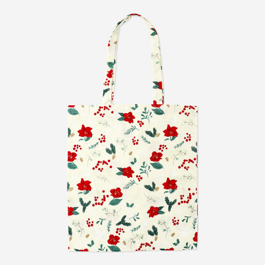 Sac fourre-tout avec fleurs de Noël