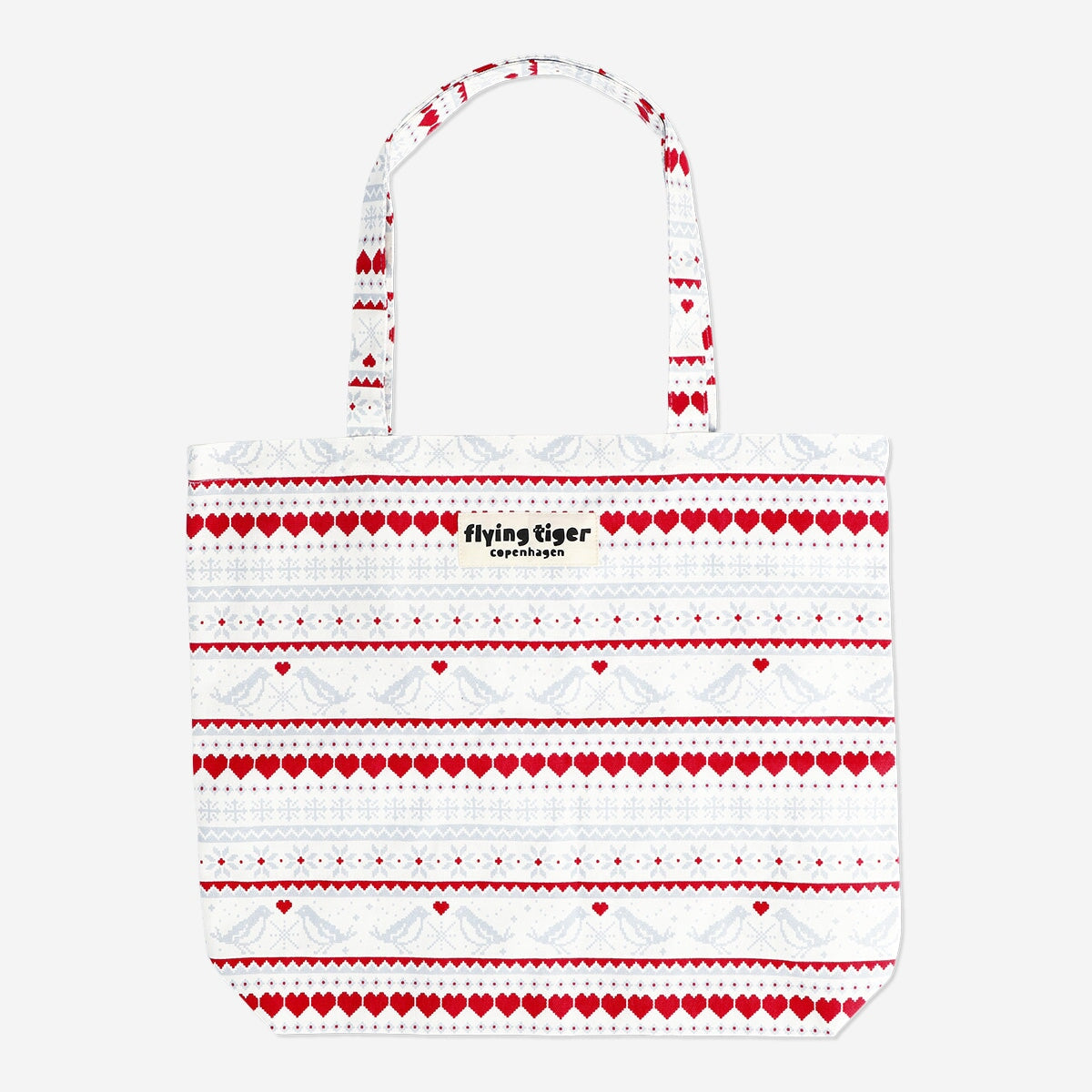 Tote Bag with Christmas Pattern Design Textile Flying Tiger Copenhagen 