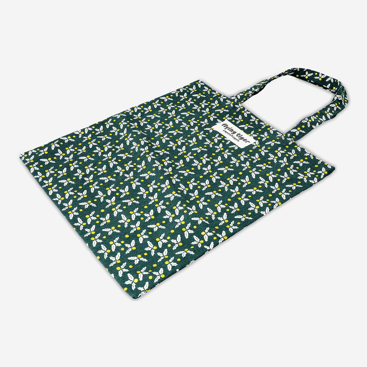 Tote Bag with Holly Print Textile Flying Tiger Copenhagen 