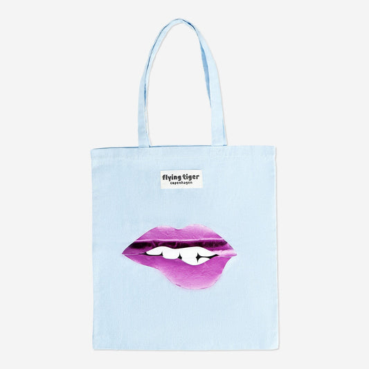 Tote bag with lips