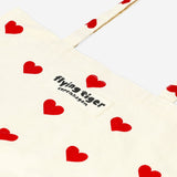 Tote Bag with Red Hearts Textile Flying Tiger Copenhagen 