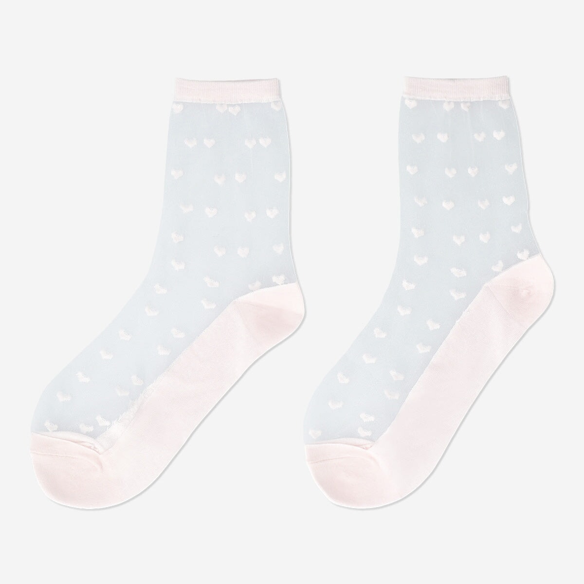 Transparent socks with hearts 39/41 Textile Flying Tiger Copenhagen 