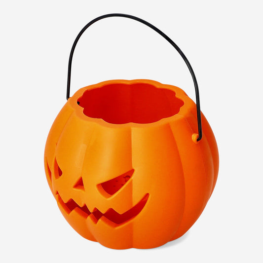 Seau en forme de citrouille avec son Trick-or-Treat