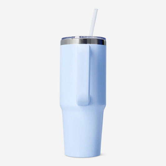 Tumbler met deksel en rietje - 880 ml