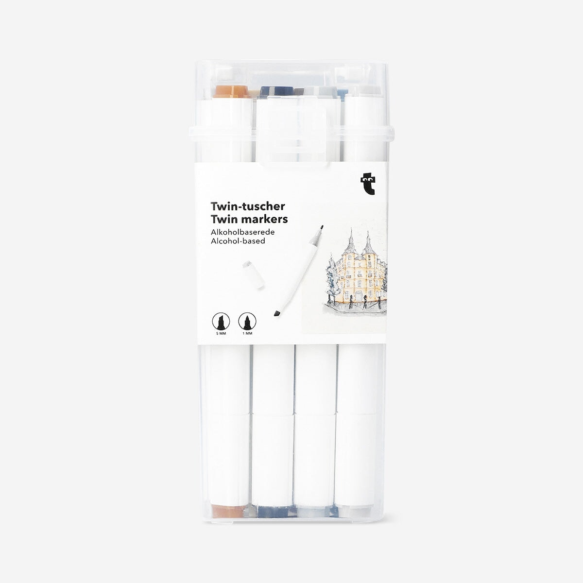 Twin markers neutral shades - 12 pcs Hobby Flying Tiger Copenhagen 