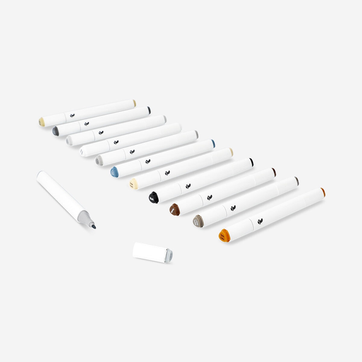 Twin markers neutral shades - 12 pcs Hobby Flying Tiger Copenhagen 