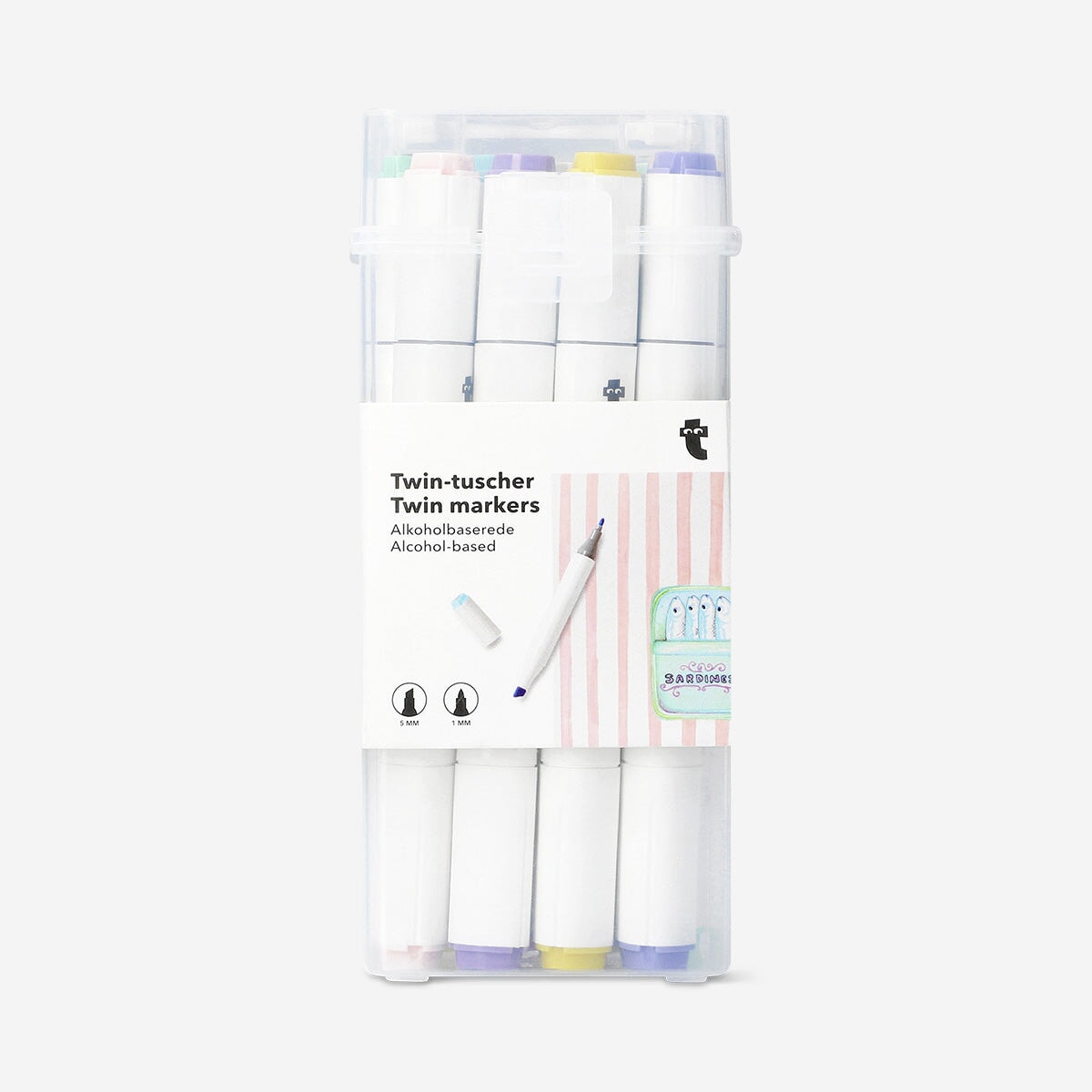 Twin markers pastel shades - 12 pcs Hobby Flying Tiger Copenhagen 