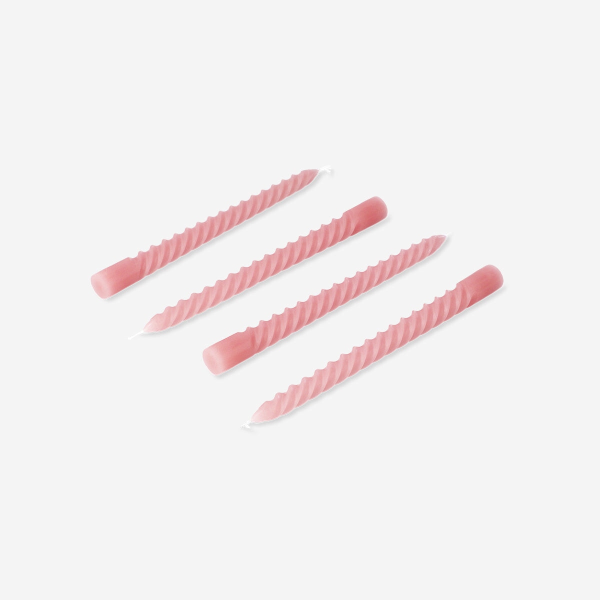 Twisted pink dinner candles - 4 pcs home Flying Tiger Copenhagen 