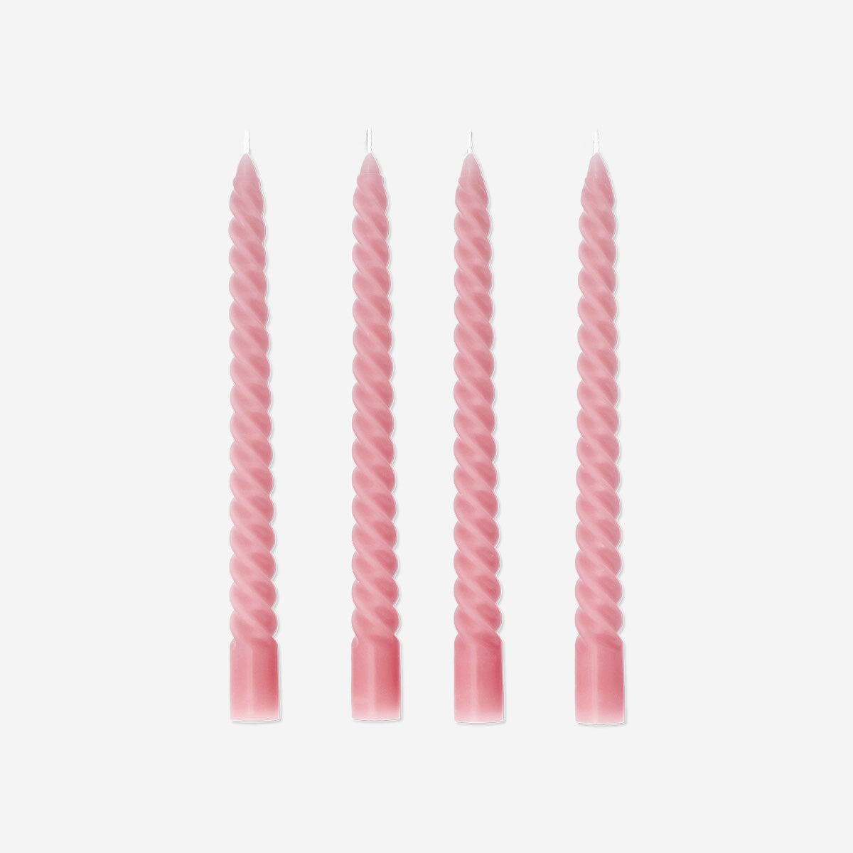 Twisted pink dinner candles - 4 pcs home Flying Tiger Copenhagen 