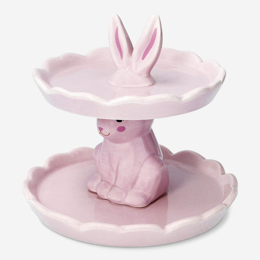 Two tier Easter serving plate