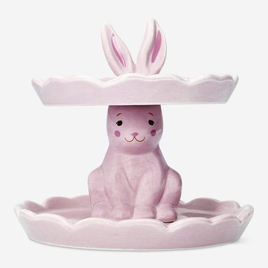 Two tier Easter serving plate