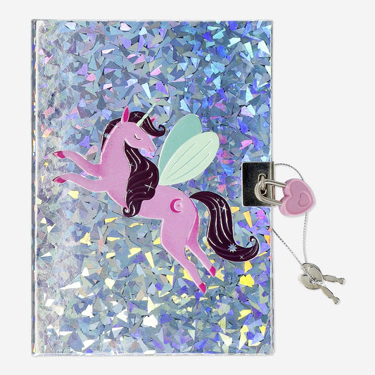 Unicorn diary with lock