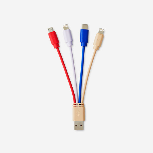 USB charging cable. Lightning, USB-C, Micro USB
