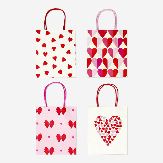 Valentine's gift bags - 4 pcs