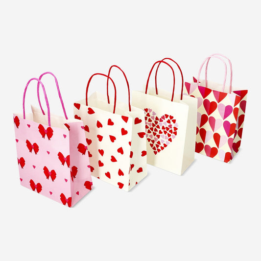 Valentine's gift bags - 4 pcs