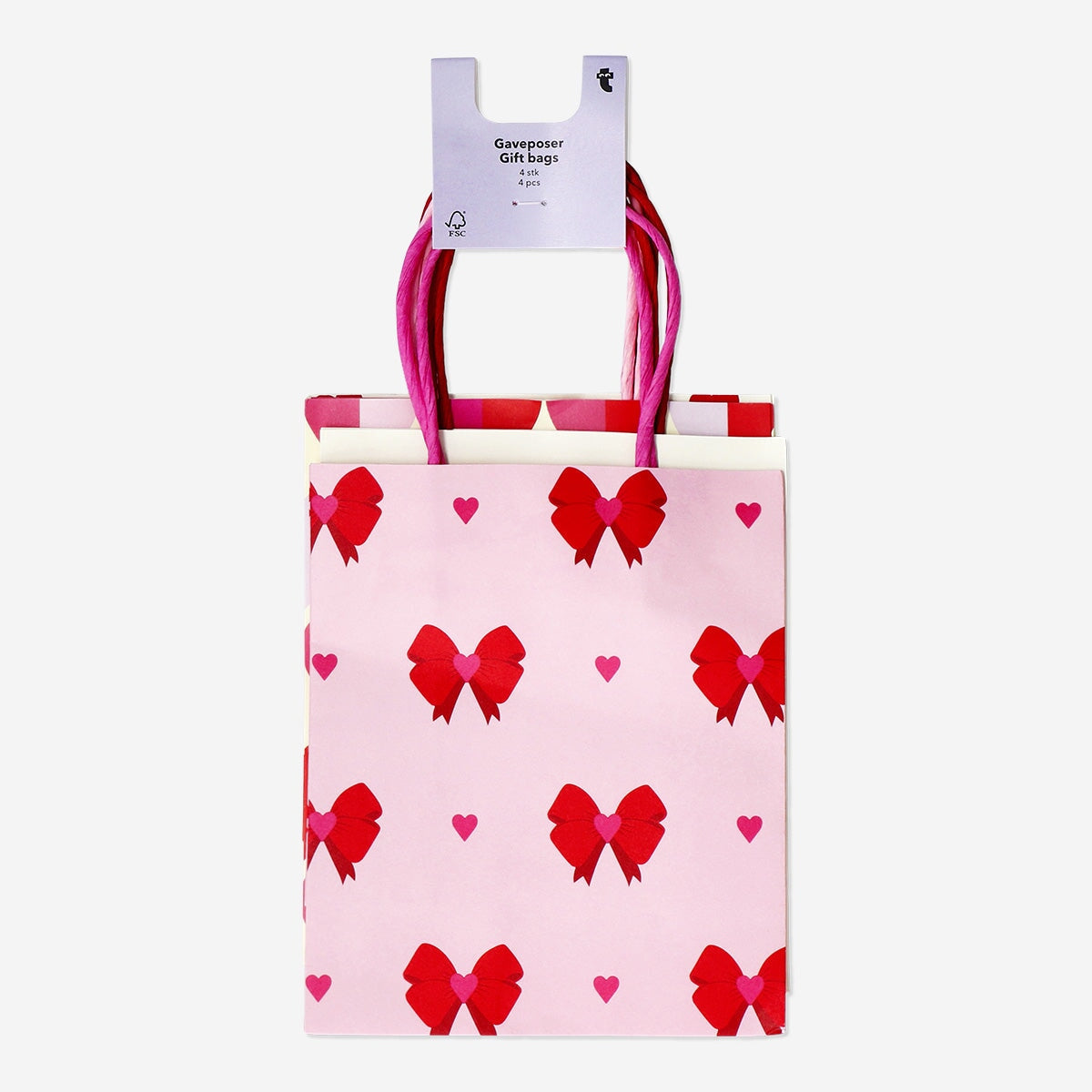 Valentine's gift bags - 4 pcs Party Flying Tiger Copenhagen 