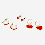 Valentine's icon ear studs - 3 pcs Personal care Flying Tiger Copenhagen 