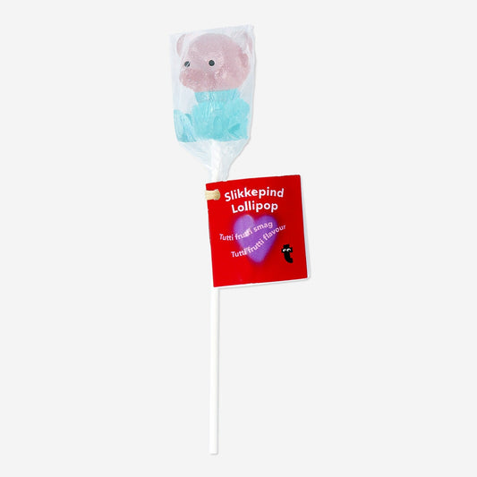 Valentine's lollipop with tutti frutti flavour