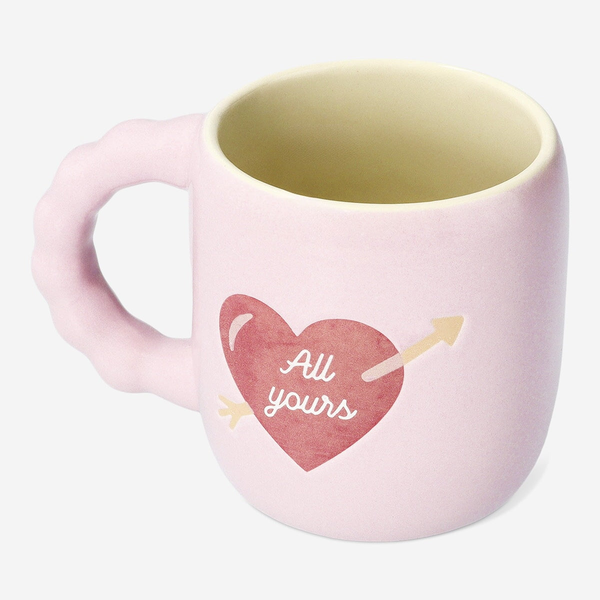 Valentines Mug with Embossed Heart - 350 ml Kitchen Flying Tiger Copenhagen 