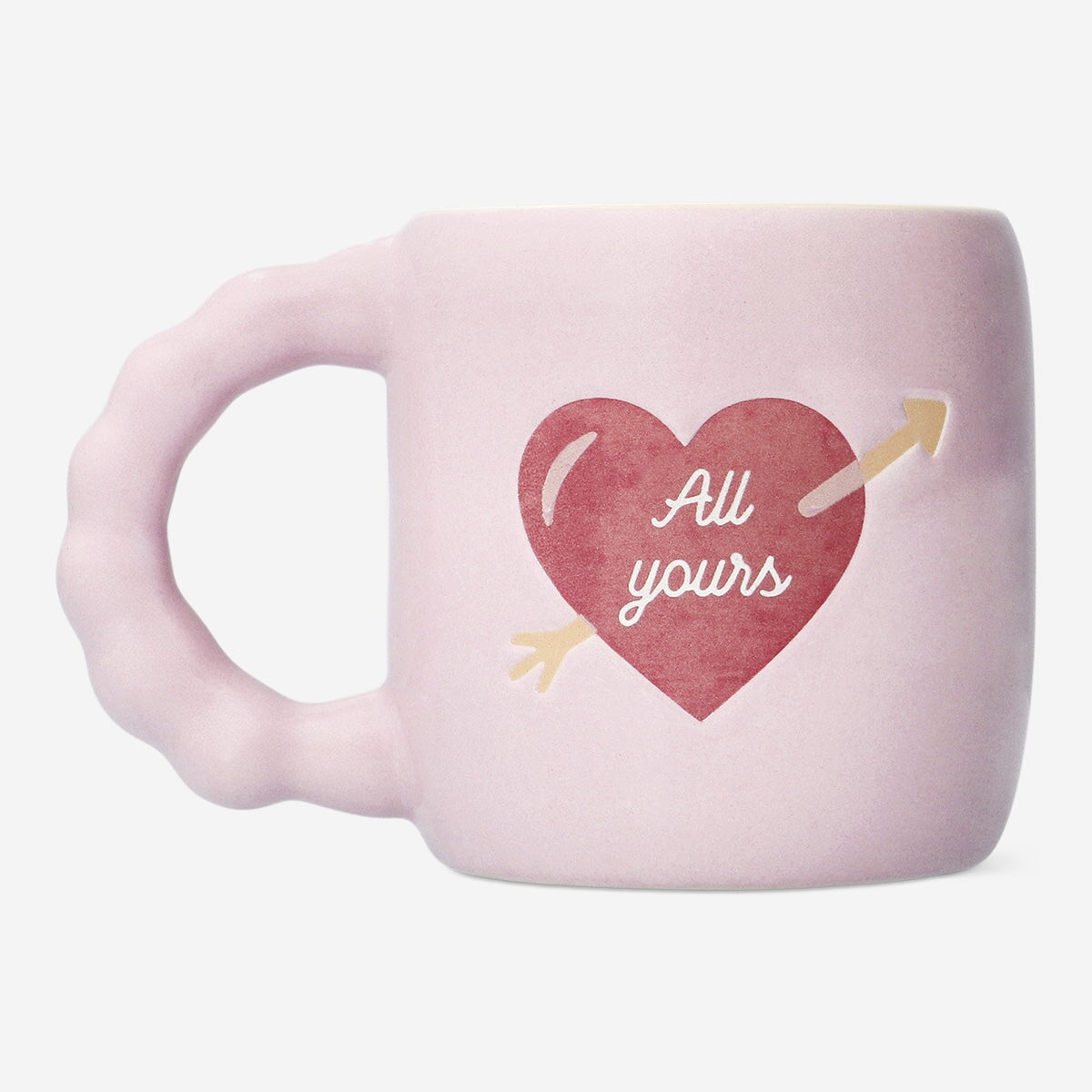 Valentines Mug with Embossed Heart - 350 ml Kitchen Flying Tiger Copenhagen 