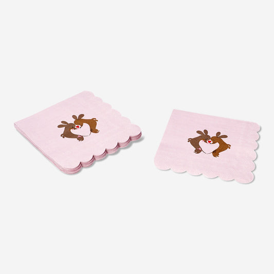 Valentine's napkins - 16 pcs