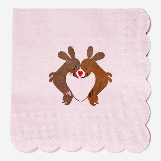 Valentine's napkins - 16 pcs