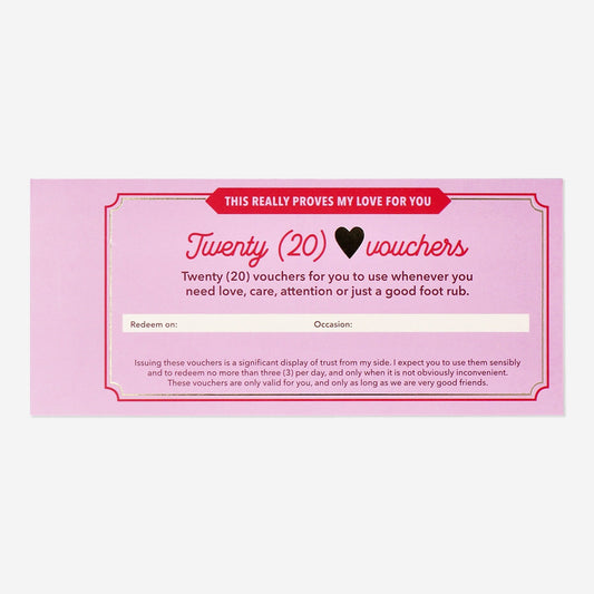 Valentine's themed vouchers