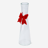 Vase with red bow - 22 cm Home Flying Tiger Copenhagen 