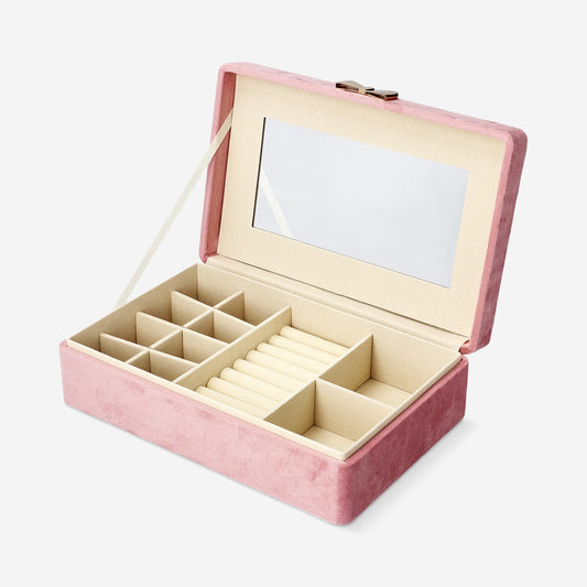 Velvet jewellery box with print - 25 cm