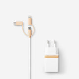 Wall charger. Lightning, USB-C and micro USB Media Flying Tiger Copenhagen 