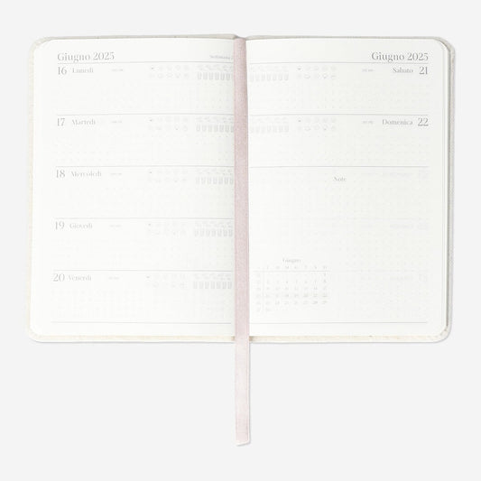 Weekly Diary with Linen Cover A6 - Italian