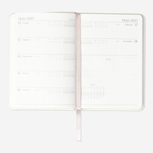 Weekly Diary with Linen Cover A6 - Spanish