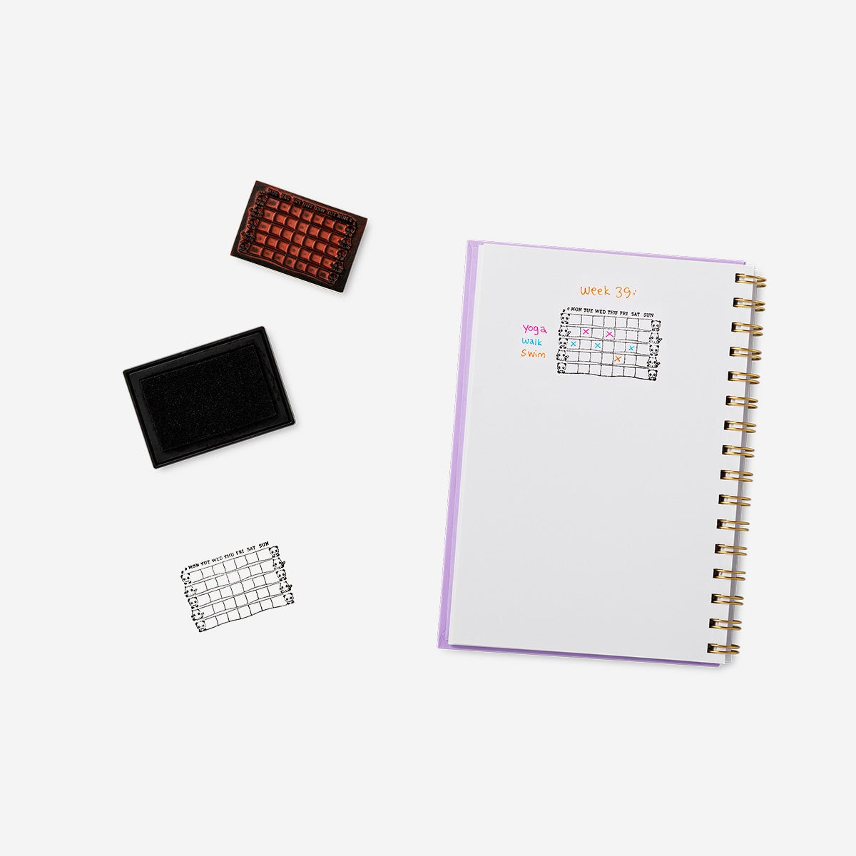 Weekly panda planning stamps Office Flying Tiger Copenhagen 