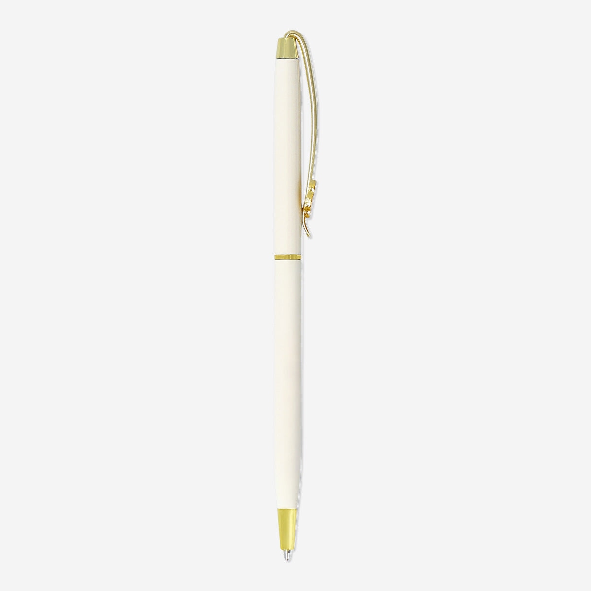 White ballpoint pen with flower decoration Office Flying Tiger Copenhagen 