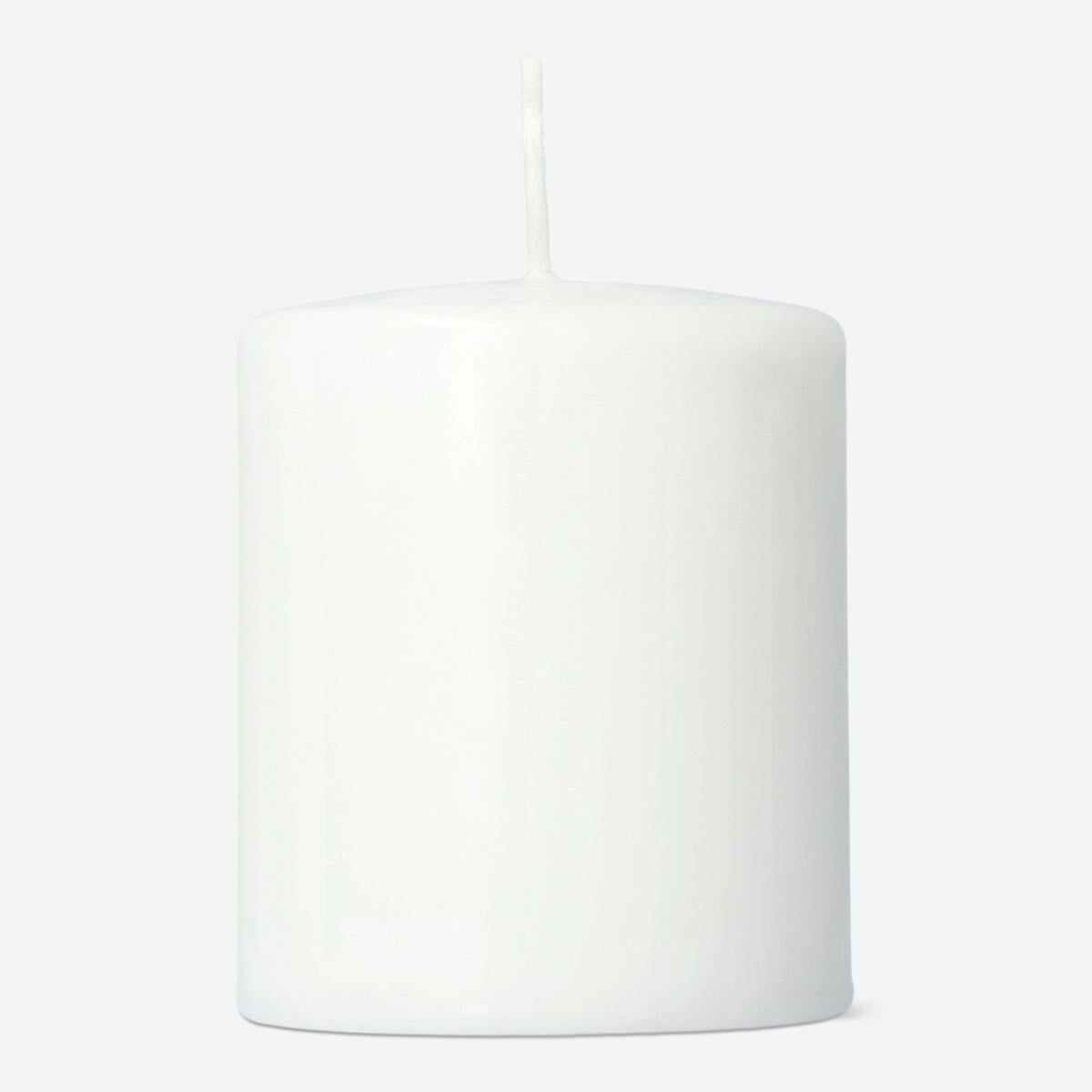 White Rustic Pillar Candle - 8 cm Home Flying Tiger Copenhagen 