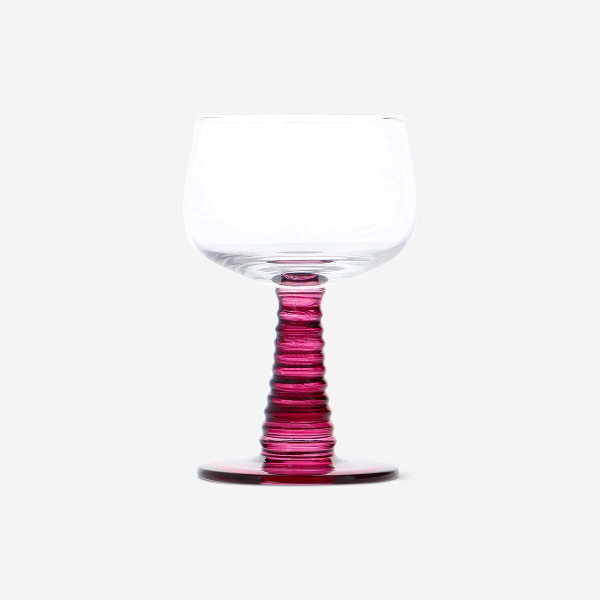Wine glass with burguny stem - 220 ml kitchen Flying Tiger Copenhagen 