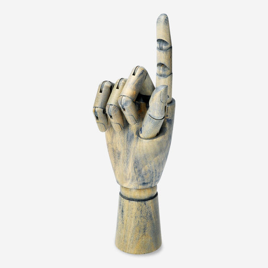 Wooden mannequin hand