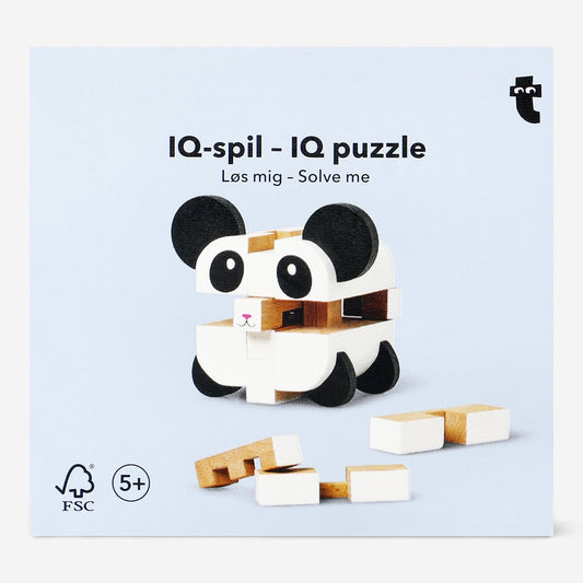 Jogo de QI do panda em madeira