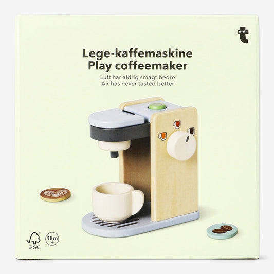 Wooden play coffee maker