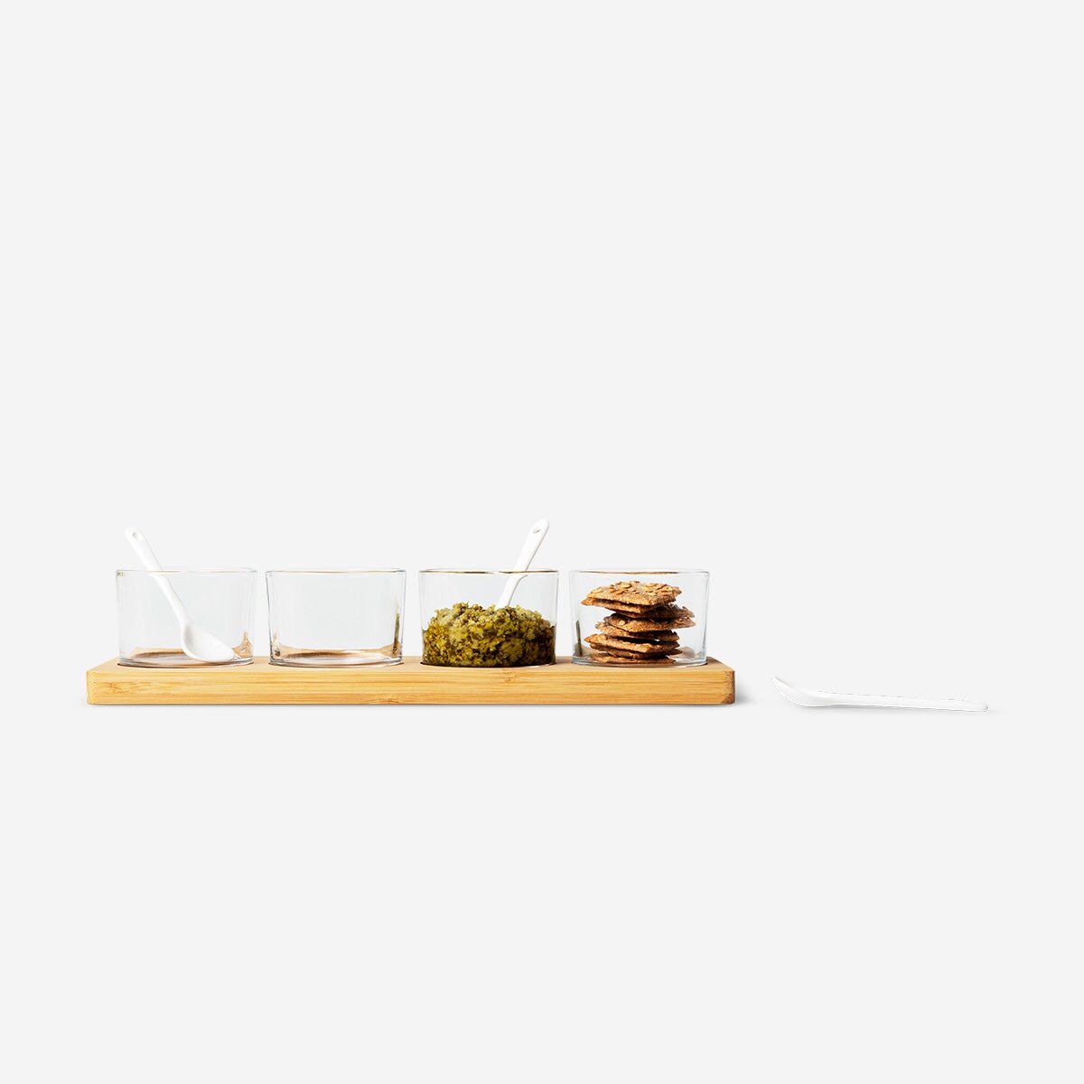 Wooden Tray with Serving Bowls and Spoons Kitchen Flying Tiger Copenhagen 