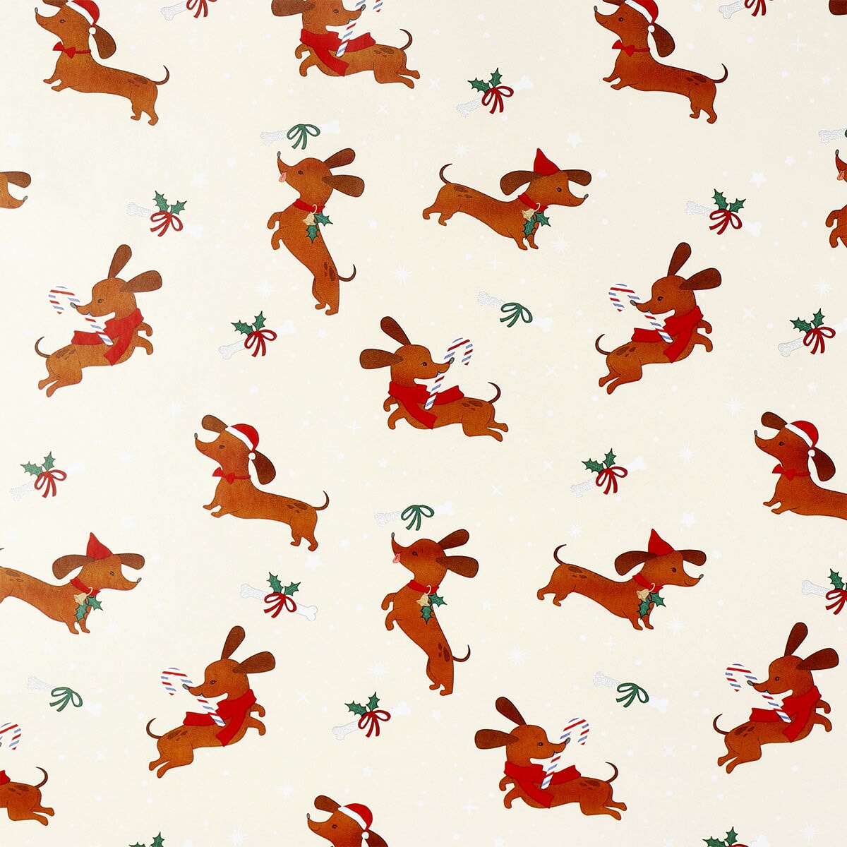 Wrapping Paper with Dachshund Pattern - 400x70 cm Party Flying Tiger Copenhagen 