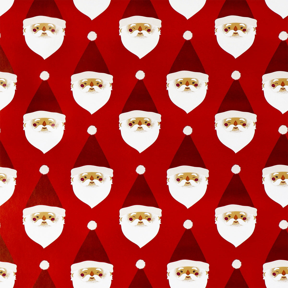 Wrapping Paper with Santas - 400x70 cm Party Flying Tiger Copenhagen 