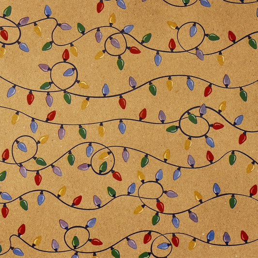 10 m Wrapping paper with string lights pattern