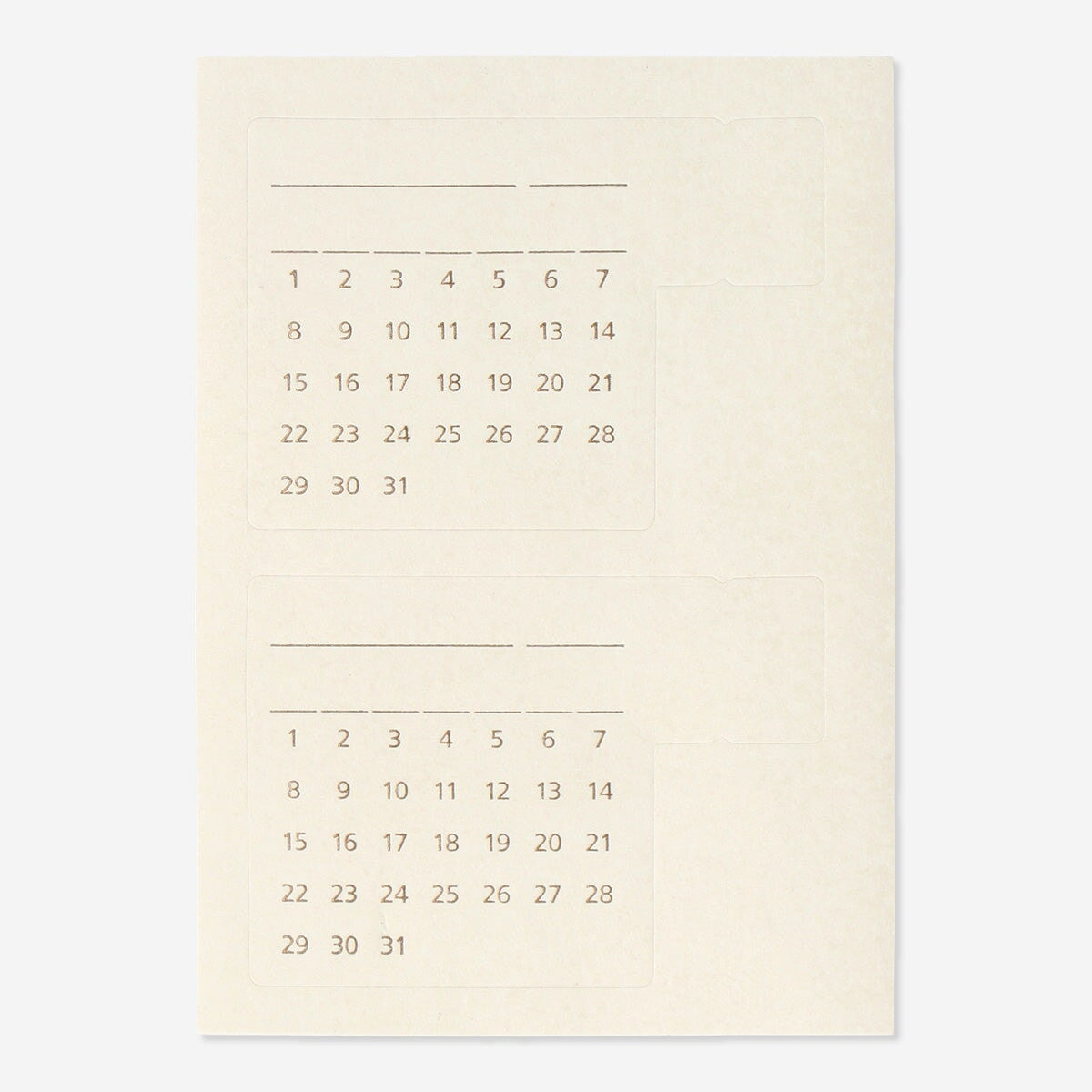 Calendar stickers for bullet planner Office Flying Tiger Copenhagen 